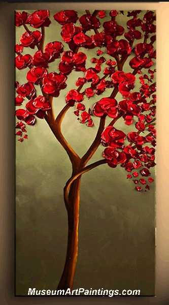 Palette Knife Painting Flower Tree 021