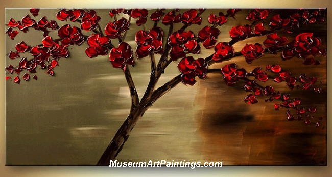 Palette Knife Painting Flower Tree 022