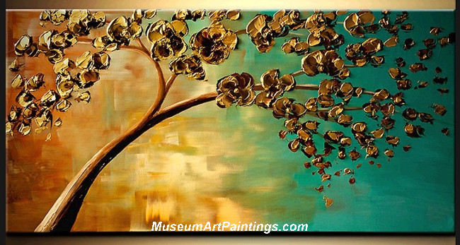 Palette Knife Painting Flower Tree 025