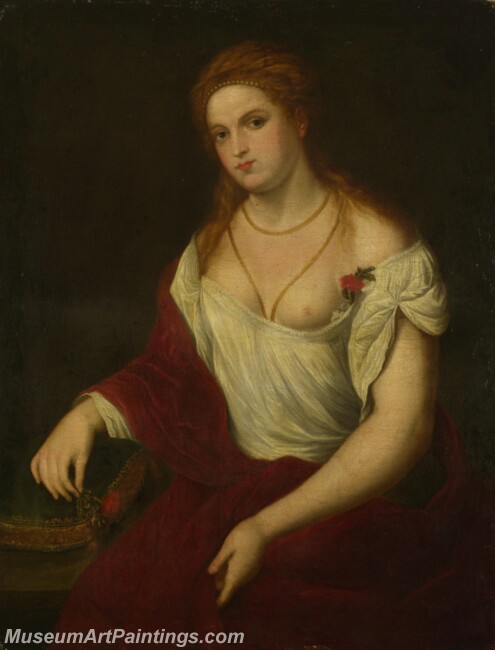 Paris Bordone Portrait of a Young Woman Painting