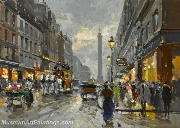 Paris Street Scene Paintings PMP115