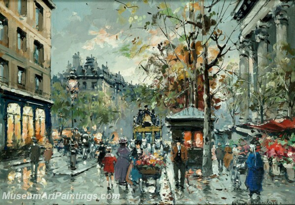 Paris Street Scene Paintings PMP117