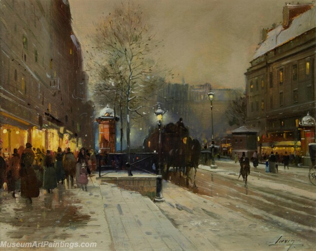 Paris Street Scenery Paintings by Eugene Galien Laloue EGL012