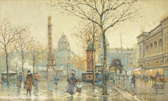 Paris Street Scenery Paintings by Eugene Galien Laloue EGL084