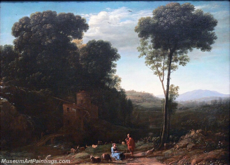 Pastoral Landscape with a Mill Painting
