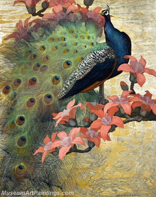 Peacock Paintings Blue Peacock