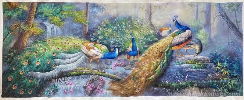 Peacock Paintings Peacock Oil Painting PL61