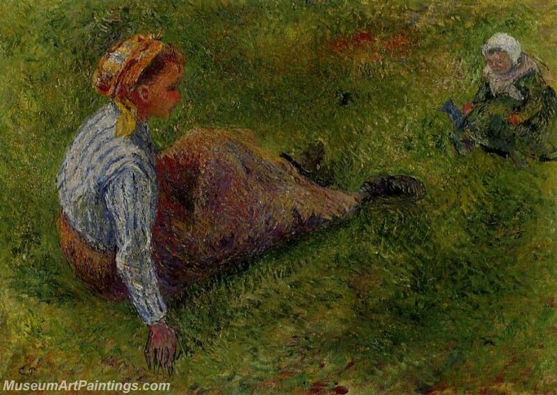 Peasant Sitting with Infant Painting