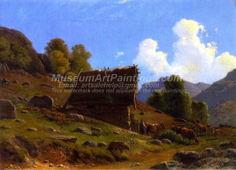 Peasants Hut by Knud Andreassen Baade