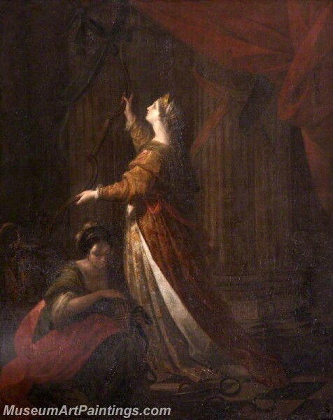 Penelope Taking Down the Bow of Ulysses Painting