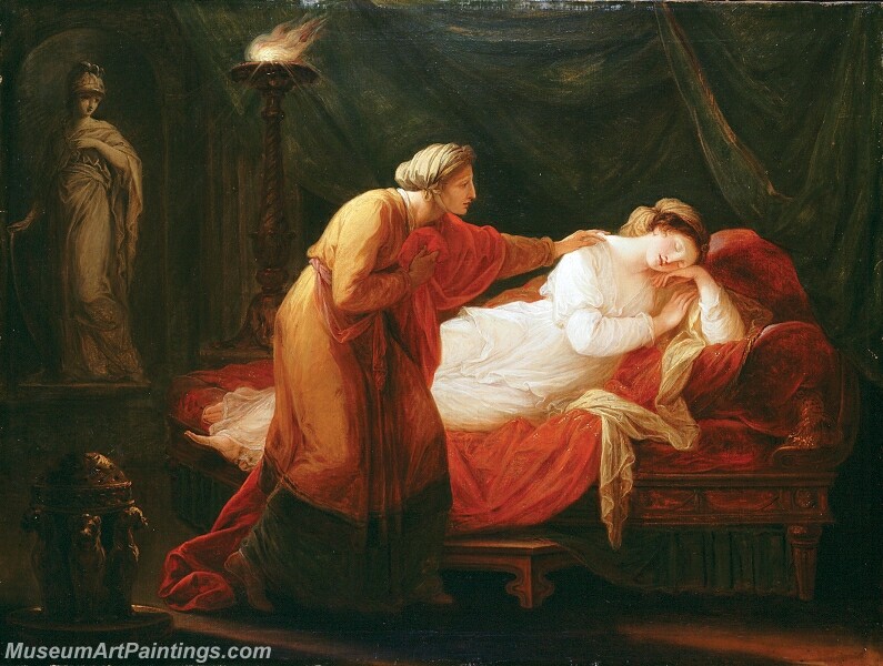 Penelope is woken by Euryclea Painting