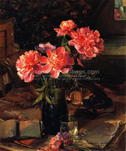 Peonies Paris by Joseph Kleitsch