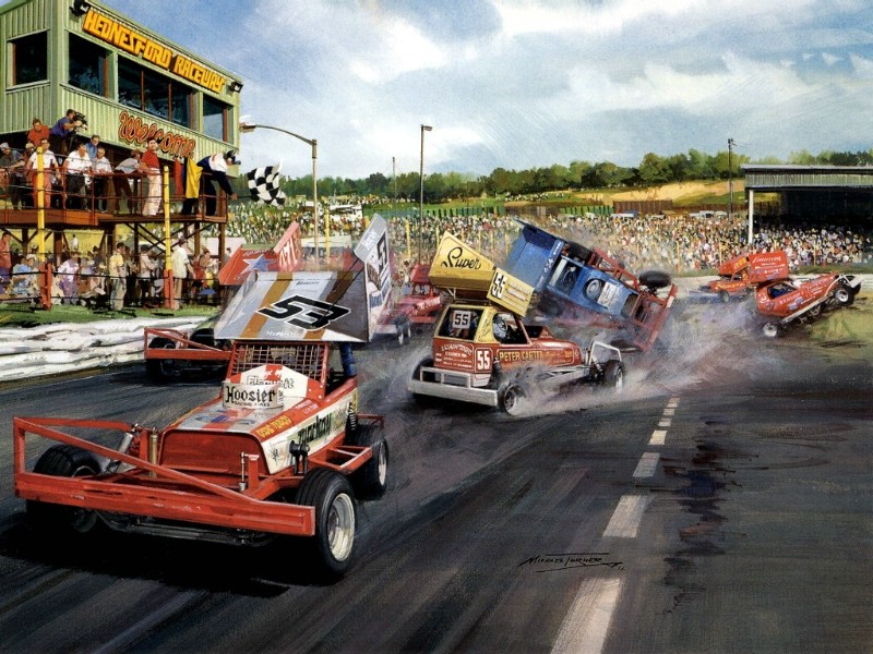 Racing Car Oil Paintings 007