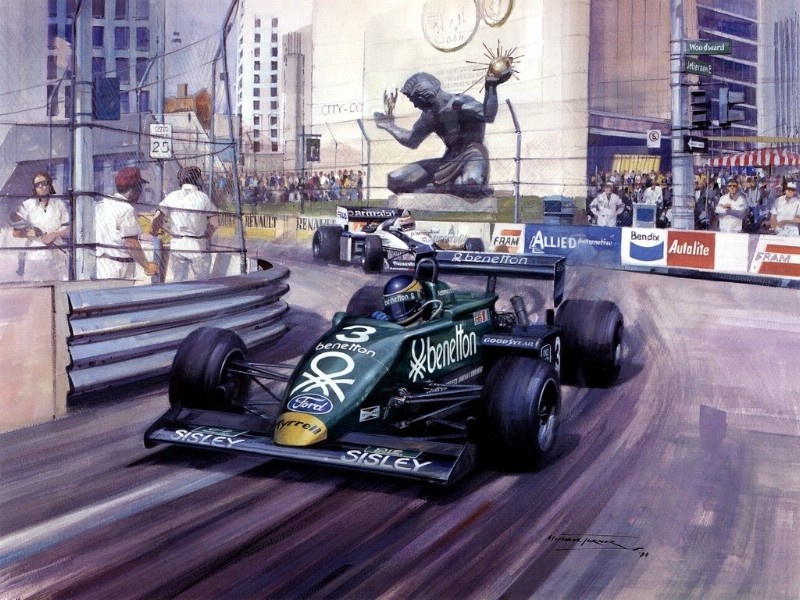 Racing Car Oil Paintings 011
