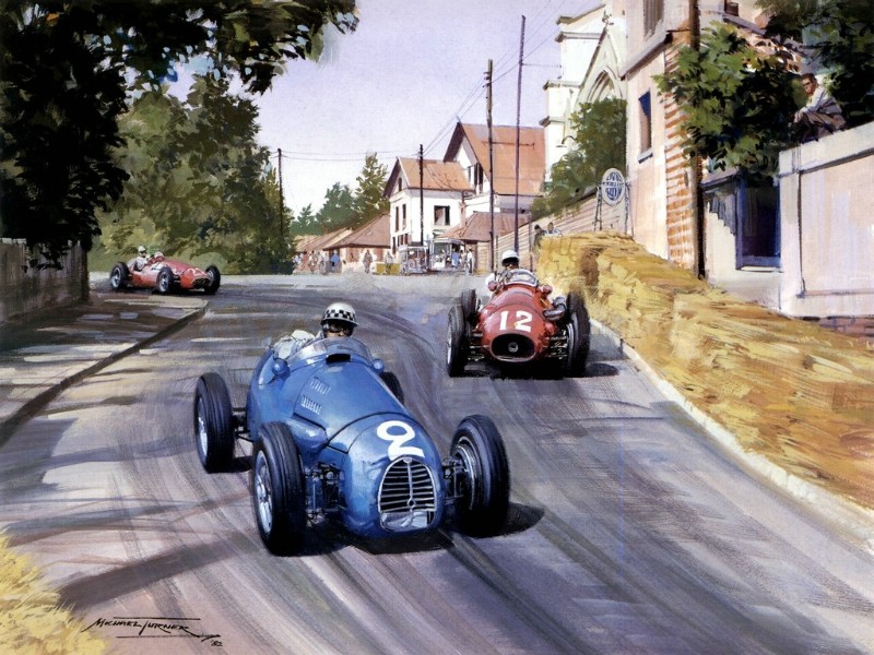 Racing Car Oil Paintings 014