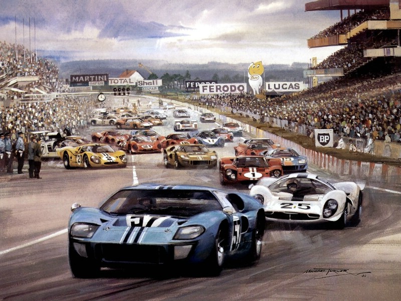 Racing Car Oil Paintings 019