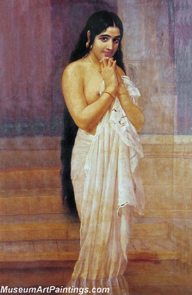 Raja Ravi Varma Paintings Malayali Ladys Romantic Look
