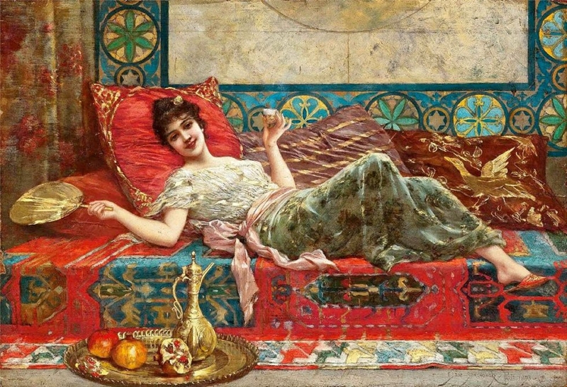 Refreshments in the Harem by Emile Eisman Semenowsky