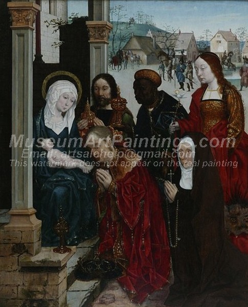 Religious Paintings The Adoration of the Magi with St Margaret and a Nun