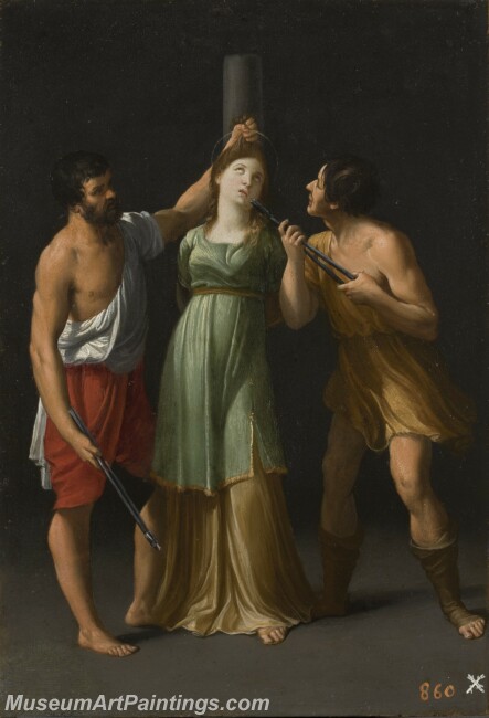 Reni Guido Martirio de Santa Apolonia Painting