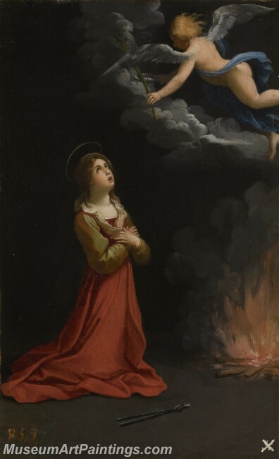 Reni Guido Santa Apolonia en oracion Painting