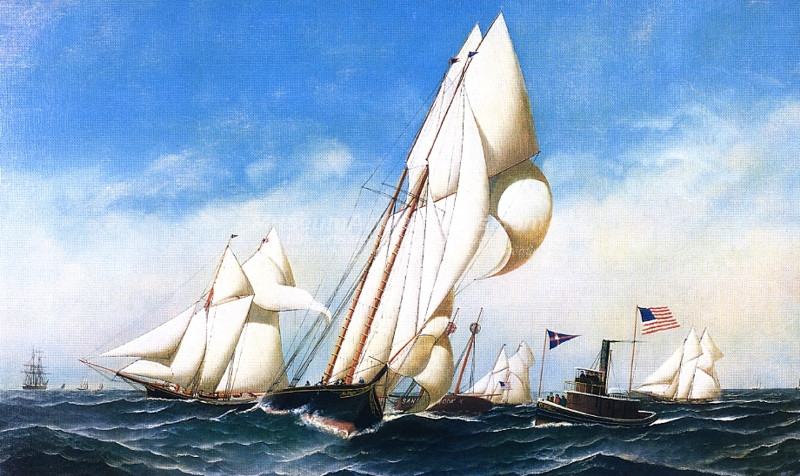 Rounding the Mark NYCC Regatta 1886