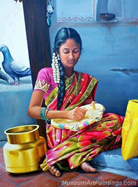 Rural Indian Women Paintings 058