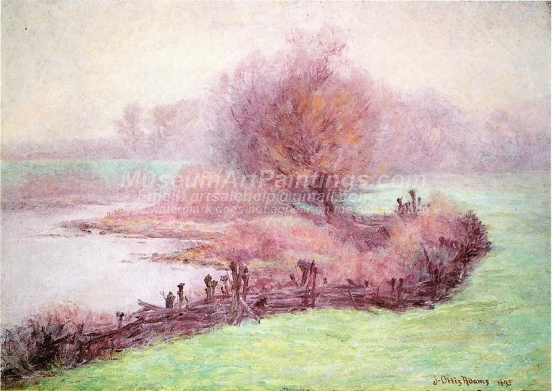 Scenery Paintings A Misty Morning on the Mississinewa