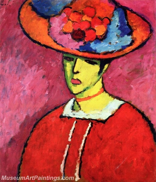 Schokko in a Wide Brimmed Hat Abstract Painting