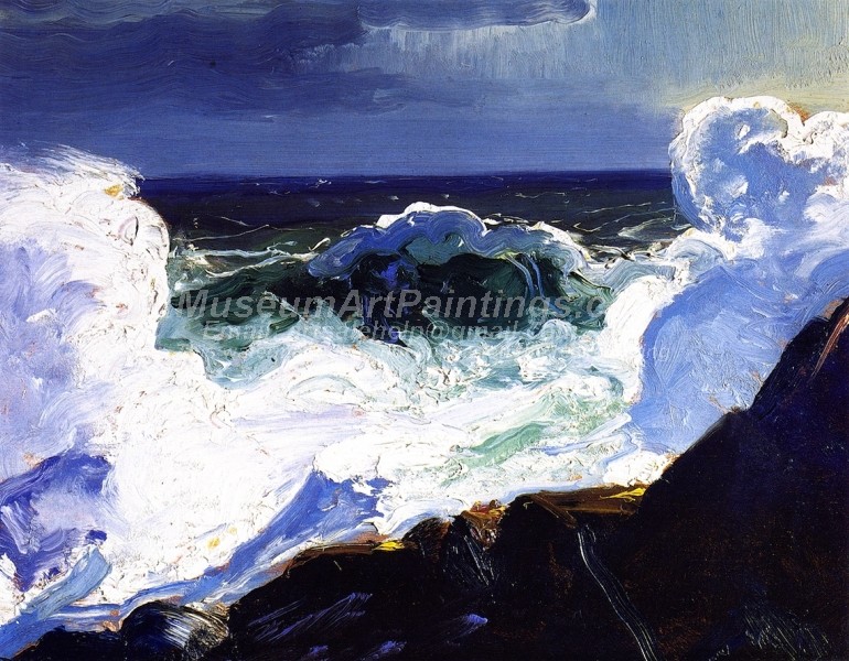 Seascape Paintings Green Breaker