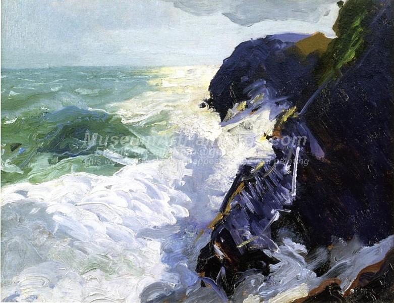Seascape Paintings Sun and Spray
