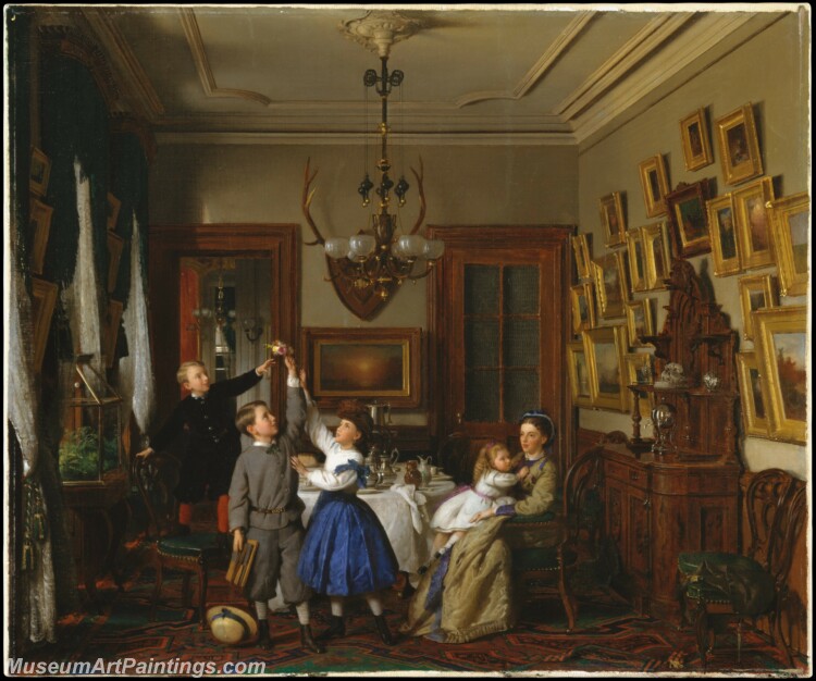 Seymour Joseph Guy The Contest for the Bouquet The Family of Robert Gordon Painting