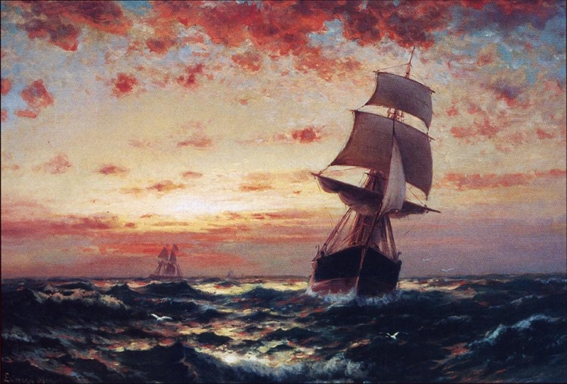 Ships at Sea by Edward Moran