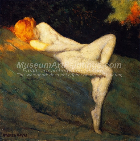 Sleeping Nude by Warren B Davis