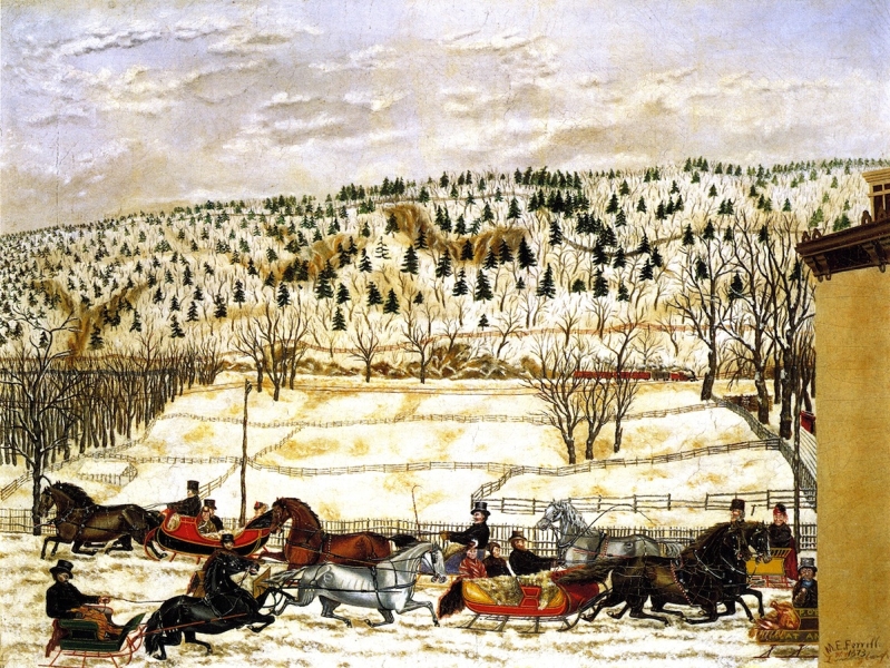 Sleighing Scene Martin Edgar Ferrill