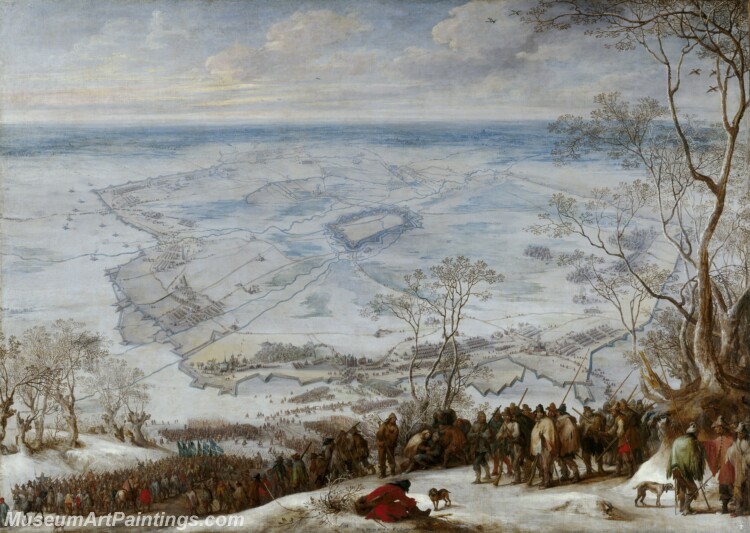 Snayers Peter Asedio de Aire sur la Lys Painting