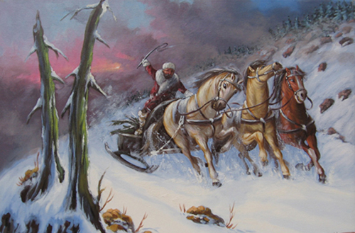 Snow Scene Paintings 001