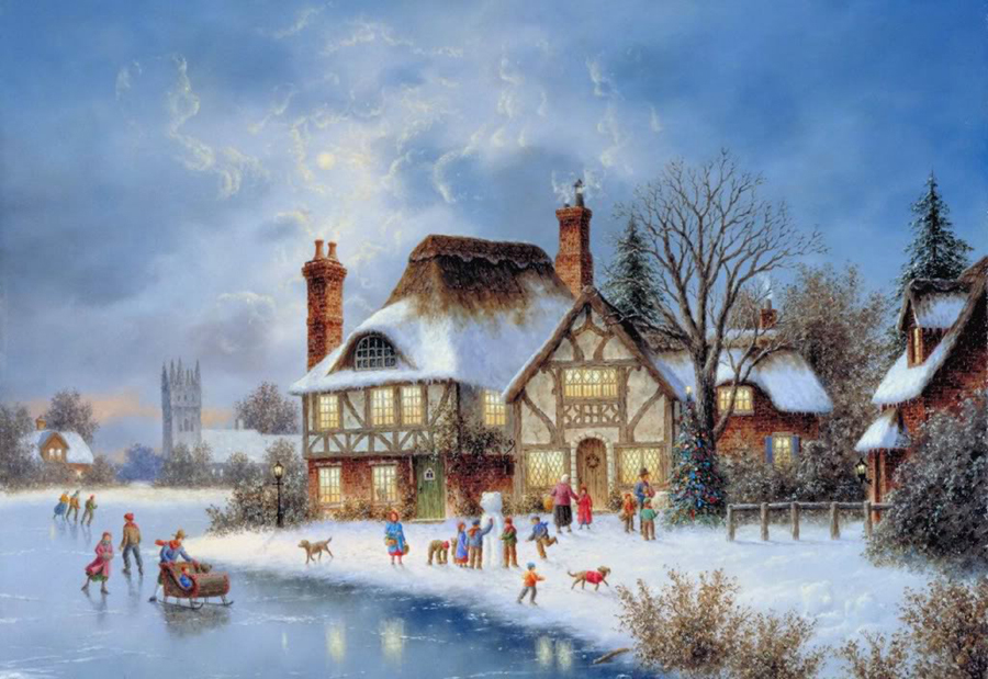 Snow Scene Paintings 010