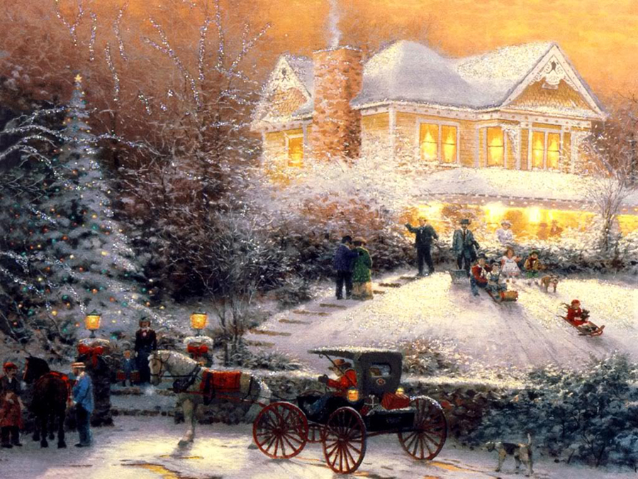 Snow Scene Paintings 011