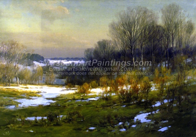 Snow Scene Paintings Melting Snow