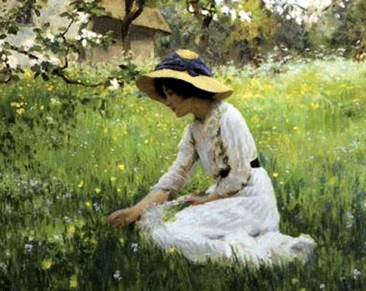 Spring Flowers by Arthur Hacker