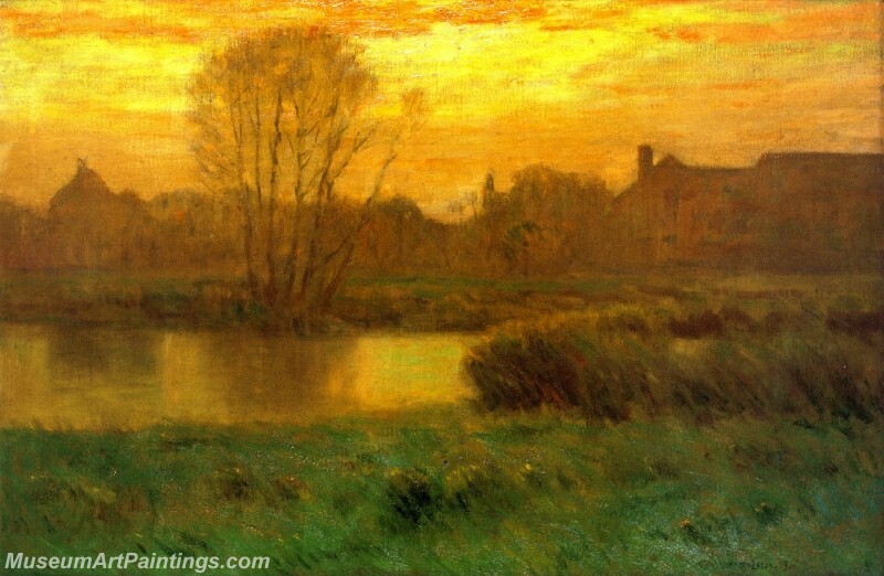 Spring Sunset Painting