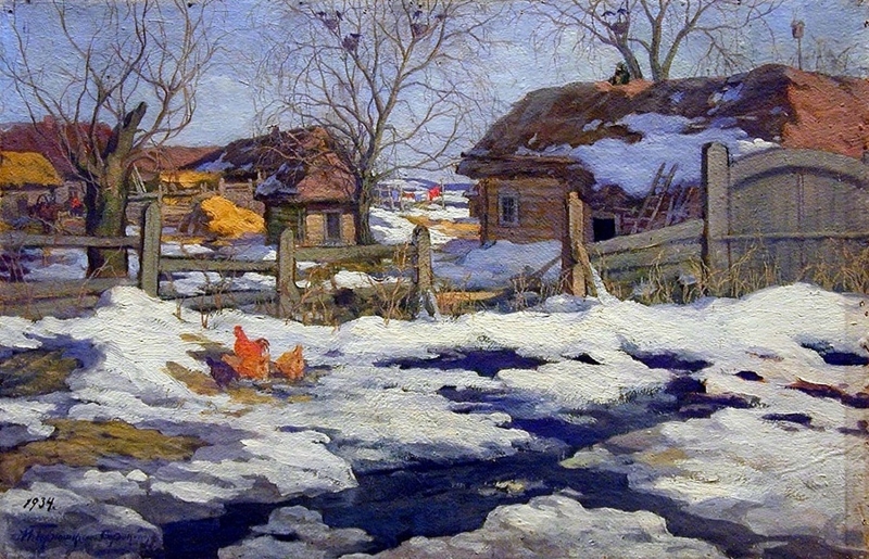 Spring Thaw by Ivan Goryushkin Sorokopudov
