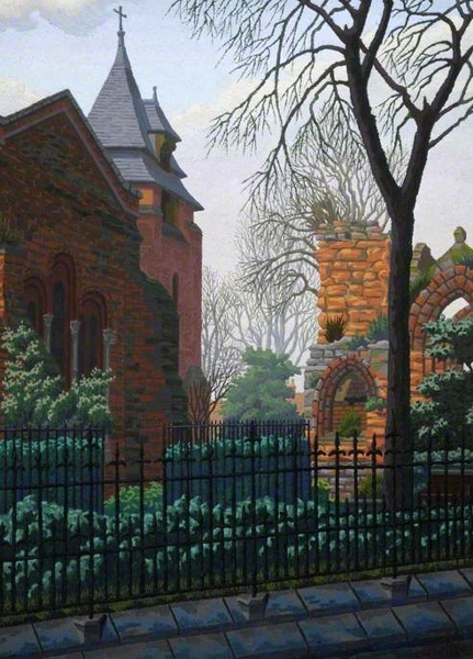 St Johns Church Chester by Charles Ginner