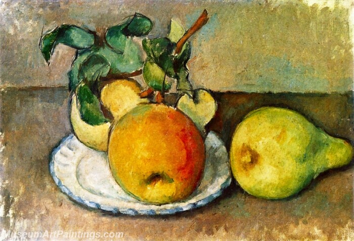 Still LIfe with Apples and a Pear Painting
