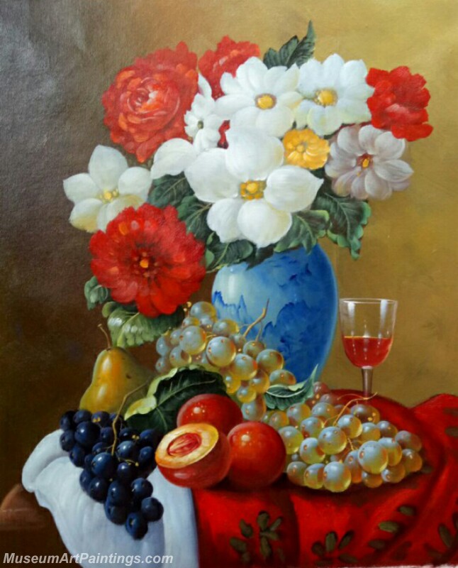 Still Life Flower Fruit Paintings MD17