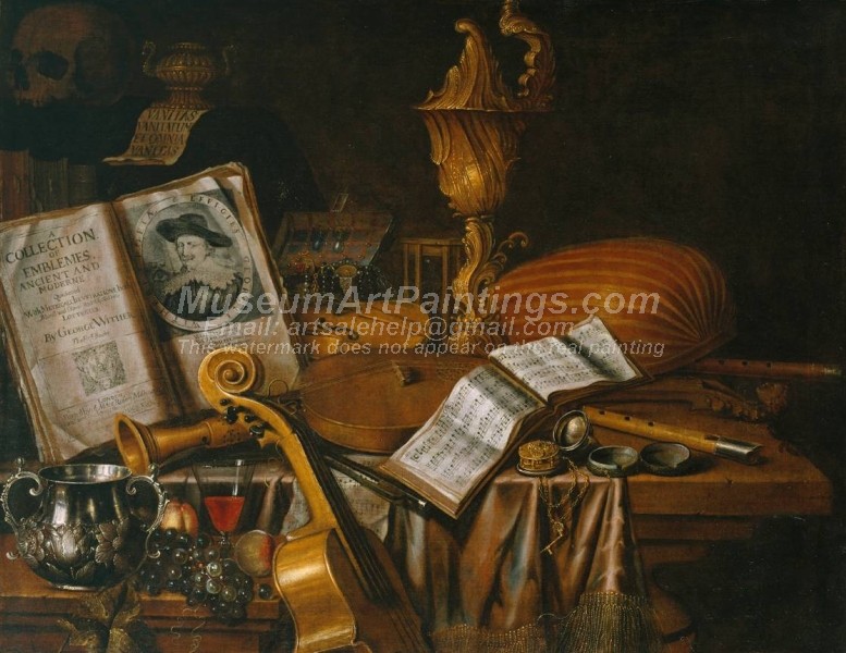 Still Life Paintings Still Life with a Volume of Wither's Emblemes