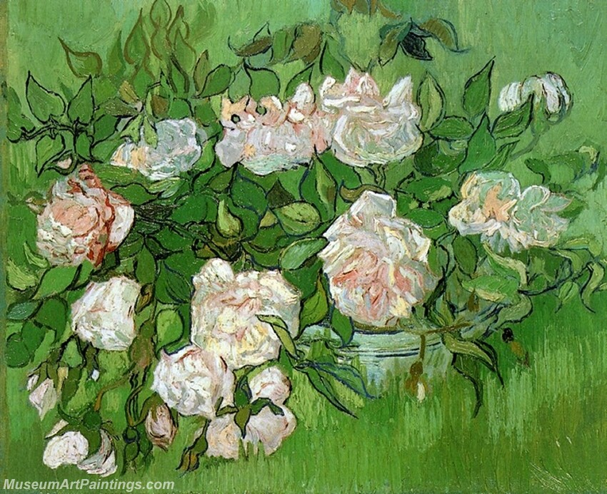 Still Life Pink Roses Painting