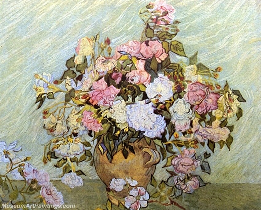 Still Life Vase with Roses Painting