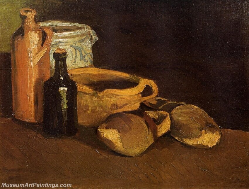 Still Life with Clogs and Pots Painting